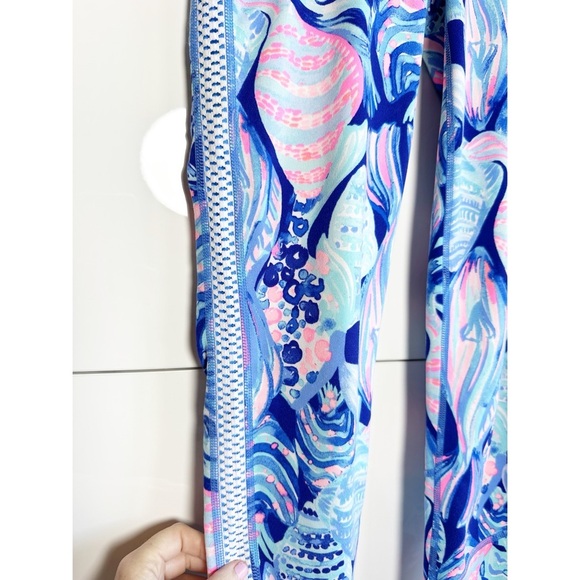Lilly Pulitzer Luxletic Leggings Pink Blue Size Small - Picture 3 of 9